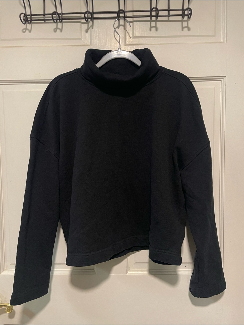 Everlane Organic Cotton  Black Turtleneck Pullover Sweater Size S